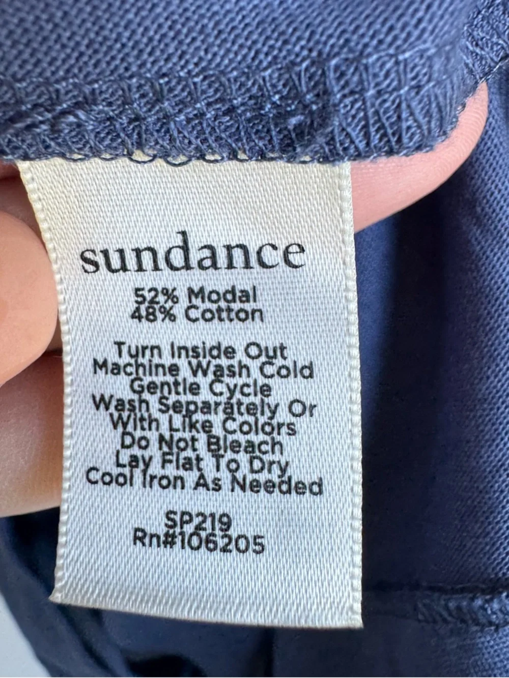 Sundance Blue Always Right Faux Wrap Knit Dress Women Medium Petite Modal Soft‎